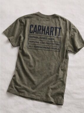 Carhartt Military Collection Olive Green Pocket Tee Unisex Medium